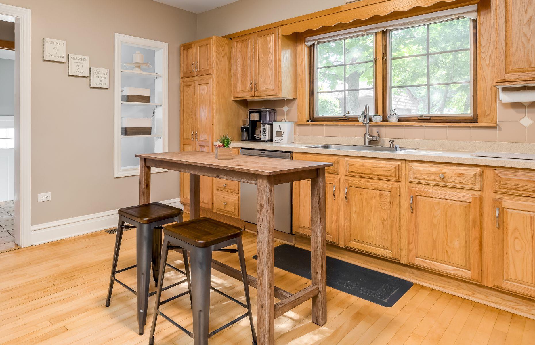 Then: wood kitchens